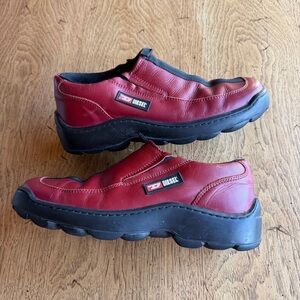 Rare Vintage Diesel Red Leather Slip-On Shoes Made in Spain Men’s EU 43 Y2K